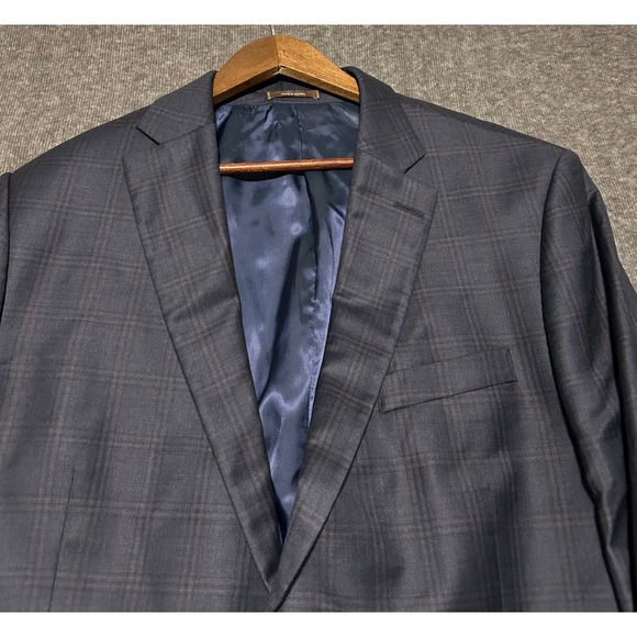 Peter millar sport blazer wool blue plaid mens size 44T office work business - Picture 1 of 11